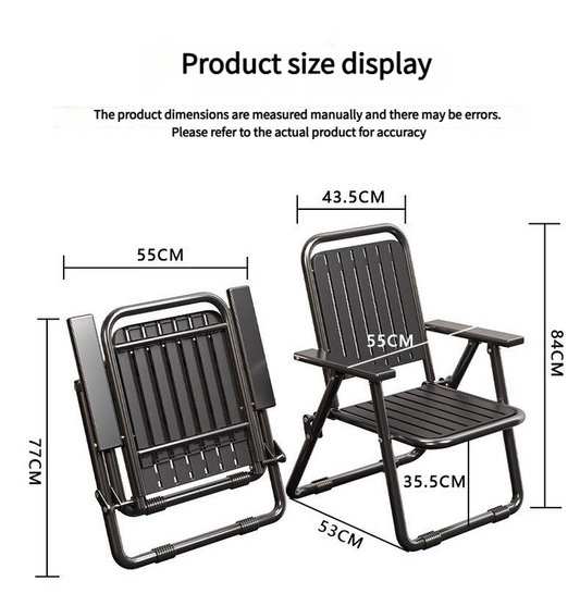 Coffee Portable Folding Chair - Outdoor Beach and Camping Recliner