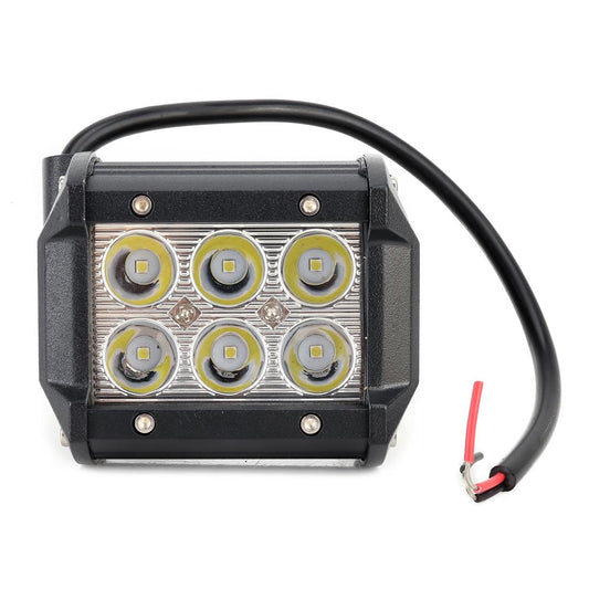 18W Cree 6 Led White Light Condenser Engineering Lamp / Waterproof Ip67 Suvs Light Dc 10 - 30V Black
